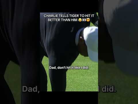 Charlie Woods tells Tiger to hit it even better than him 👀