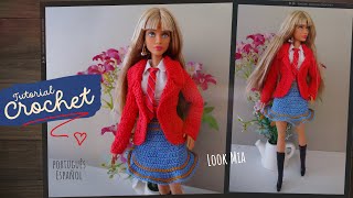 Look de crochê para Barbie 💋 Mia (RBD)