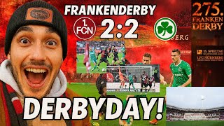 Mega-Choreos beim Frankenderby Wilde zweite Halbzeit #1fcnürnberg gegen #greutherfürth #stadionvlog 