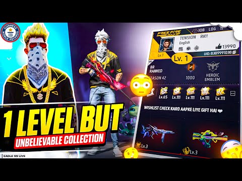 HIGHEST WORLD RECORD 1 LEVEL I'd BUT UNBELIEVABLE COLLECTION 😱🔥 - Garena Free Fire