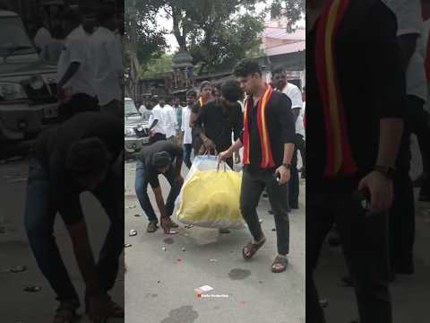 ஆர்ப்பாட்டம் முடிந்தவுடன் மாவட்ட செயலாளர் தலைமையில் குப்பைகள் அகற்றும் பணி.👍 #tvk#sirnews #political