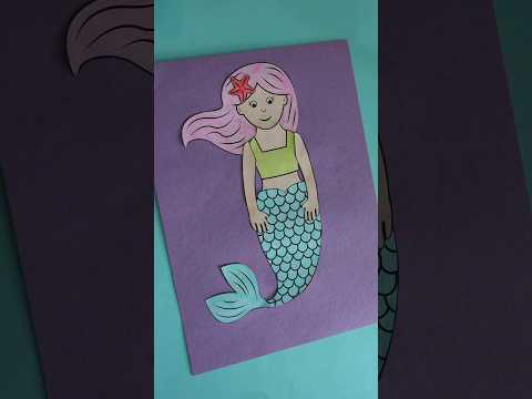 Mermaid craft 🧜‍♀️ #easycraft #mermaid