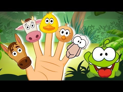 Farm Finger Family 🐴🐮  Finger Family Rhymes | Aprenda Português Com Om Nom