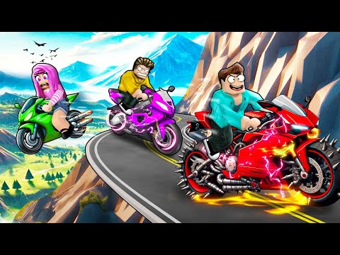 SUPER BIKE RIDING ON MOUNTAIN ROADS IN ROBLOX !!