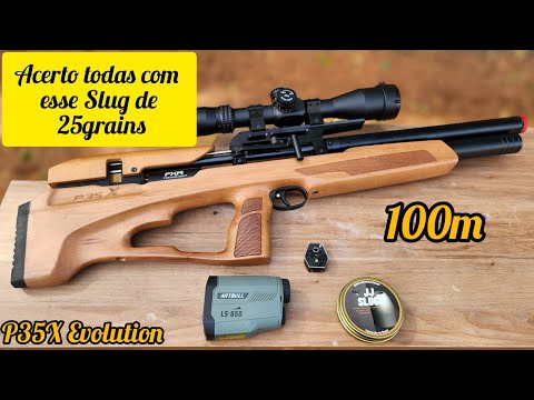 ACHEI O SLUG IDEAL PRA MINHA P35X EVOLUTION , FICOU FACIL ACERTAR ALVOS A 100METROS