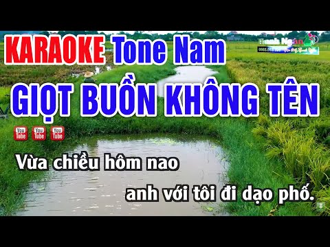 Giọt Buồn Không Tên Karaoke Tone Nam – Nhạc Sống Thanh Ngân