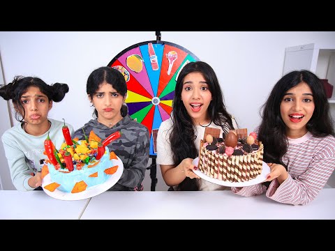 अपने केक को सजाने के लिए लकी व्हील का इस्तेमाल किया ! -शफा