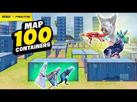 Trốn tìm Cực Vui trên Map Dị 100 thùng container | HEAVY Free Fire