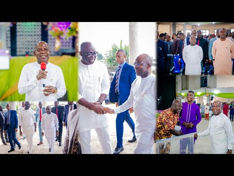 Gov Otti arrives CPM Pentecostal Mission International (Dominion Cathedral) Aba for Sunday Worship
