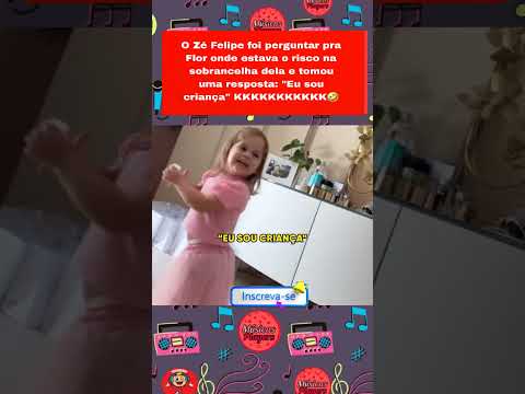 O Zé Felipe foi perguntar pra Flor onde estava o risco na sobrancelha dela e tomou uma resposta🤣