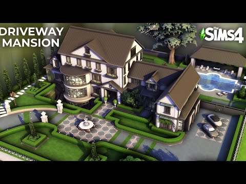 Sims 4: MAJESTIC FAMILY MANSION: Grand Driveway, Grand Living! 9 Bedrooms (No CC)