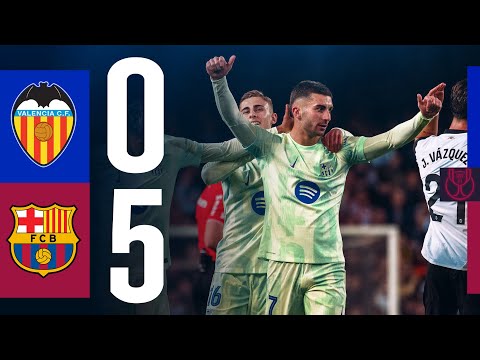 HIGHLIGHTS | VALENCIA 0 vs 5 FC BARCELONA | COPA DEL REY 2024/25 (WITH COMMENTARY)