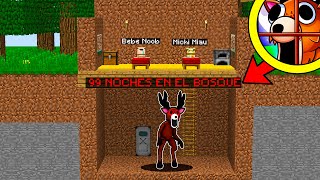 ¡El MONSTRUO de 99 NOCHES en el BOSQUE aparece debajo de mi CAMA en Minecraft! 😱
