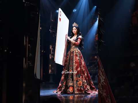 Insane Transformation! She Became the Queen of Cards #talent #magic #show