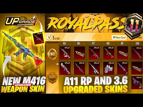 Nature M416 Upgradable Skin | All Skins In 3.6 Update | A11 Royal Pass Rewards |PUBGM