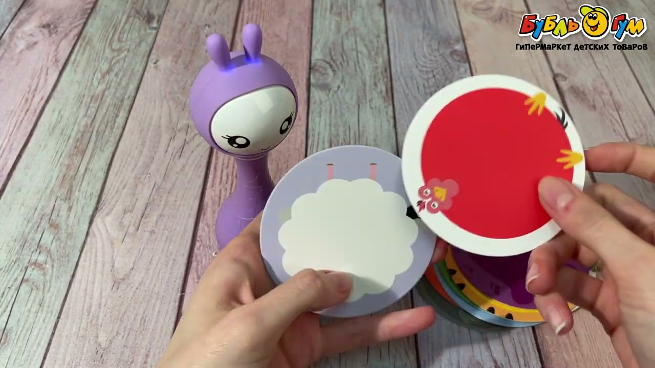 Игрушка обучающая Умный зайка Alilo R1 фиолетовая - видео