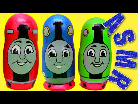 No Talking ASMR Thomas Train Satisfying Unboxing ❤️#asmr #thomas #unboxing #keretaapi #العاب #train