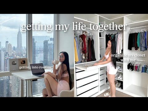 get back into routine with me 🌱 organizing my new closet, workout routine,  & midyear goal check-in!
