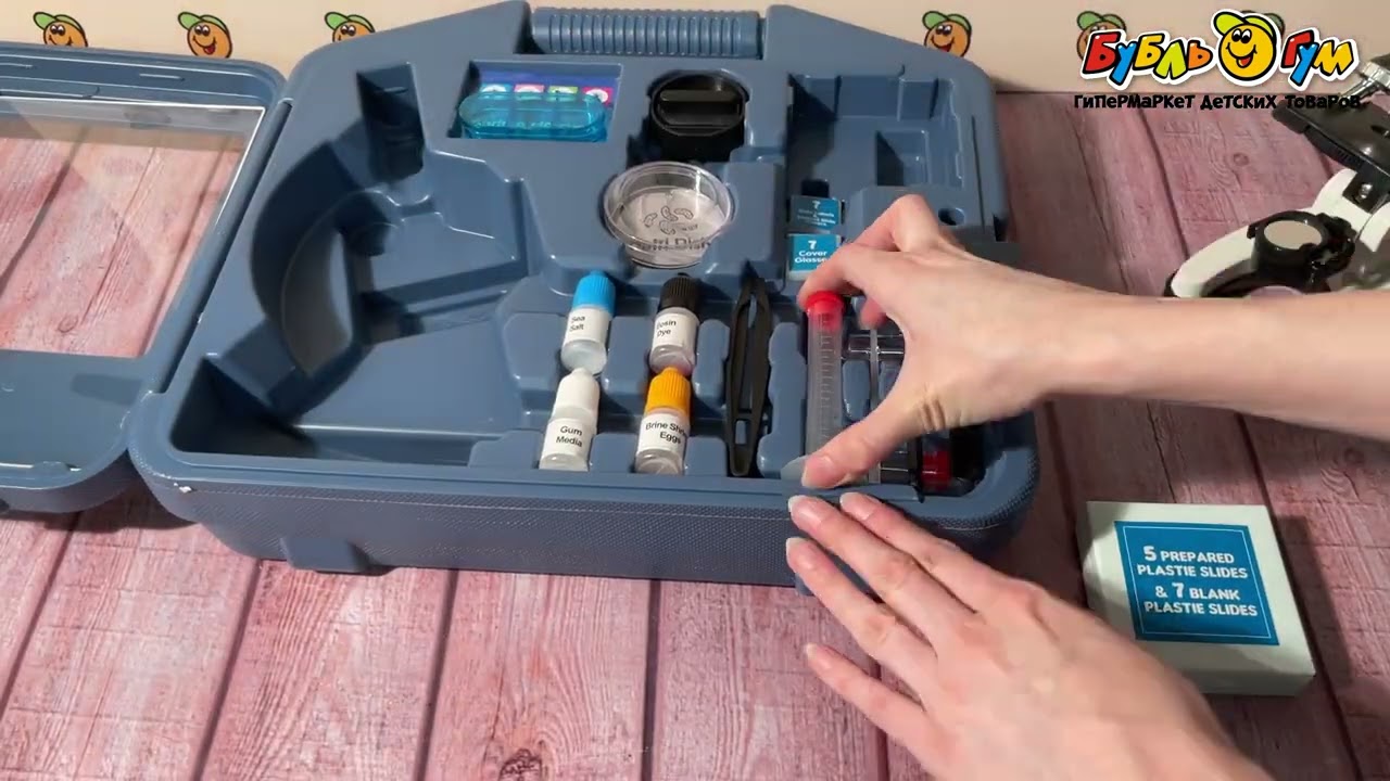 Набор Lanson Toys микроскоп в кейсе 28предметов  - видео
