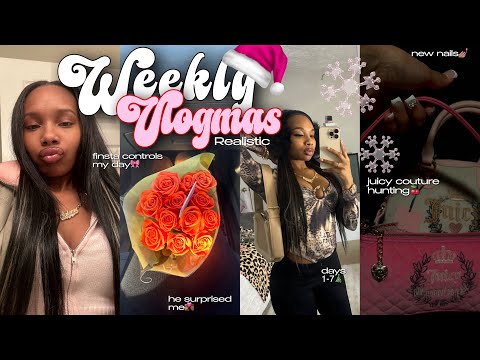 WEEKLY VLOGMAS❄️🎀 Finsta Controls My Day + Xmas Decor Shopping + New Nails + Juicy Hunting + More!!