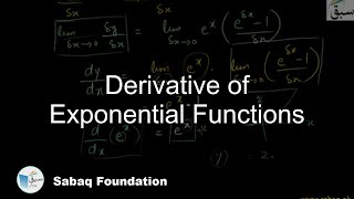 Derivative of Exponential Functions