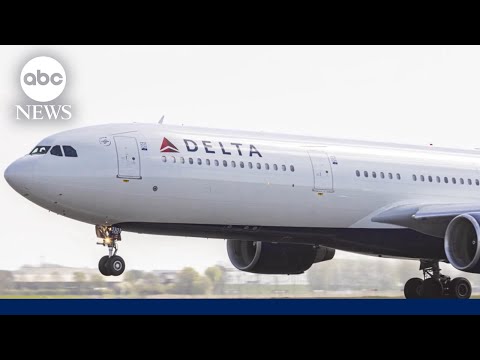 YouTube video thumbnail: Atlanta-Bound Delta Plane has Close Call With Aeroméxico jet on Mexico City Runway