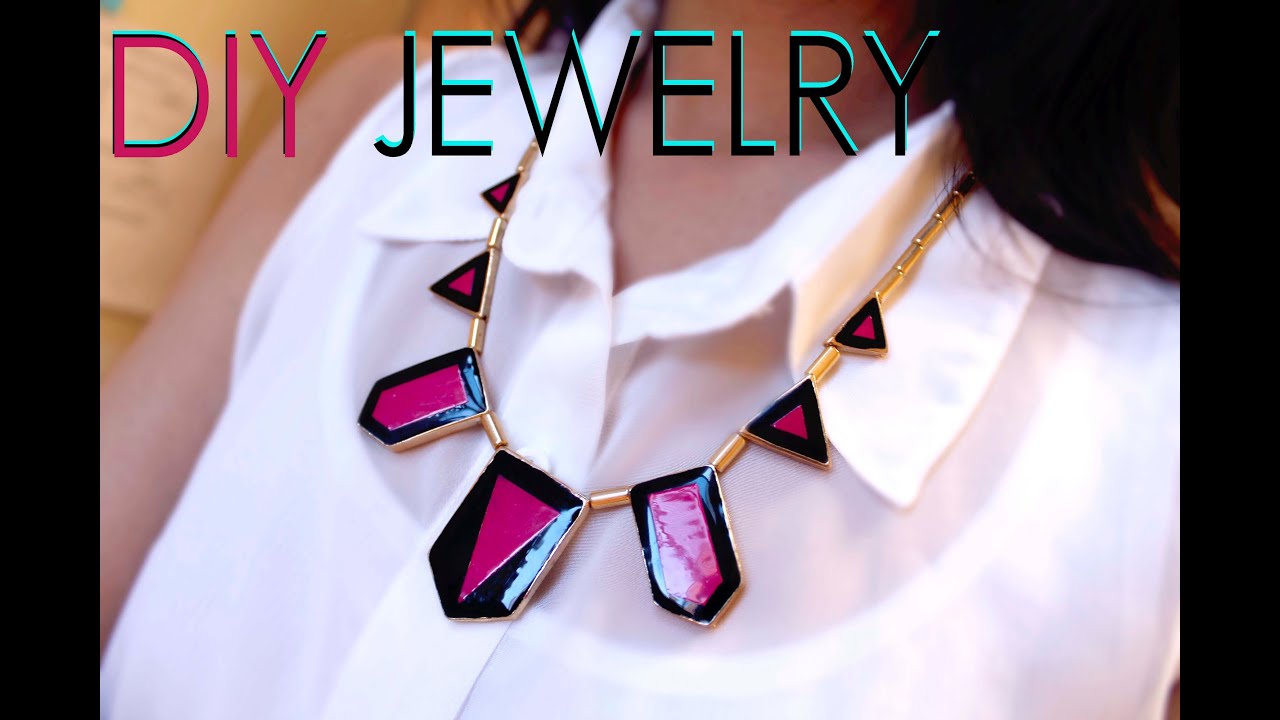 DIY: Painted Geometric Jewelry (Re-Use Old Jewelry)