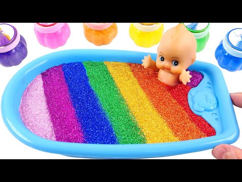 Satisfying Video | How To Make Bathtubs into Slime Balls Cutting ASMR RainbowToyTocToc