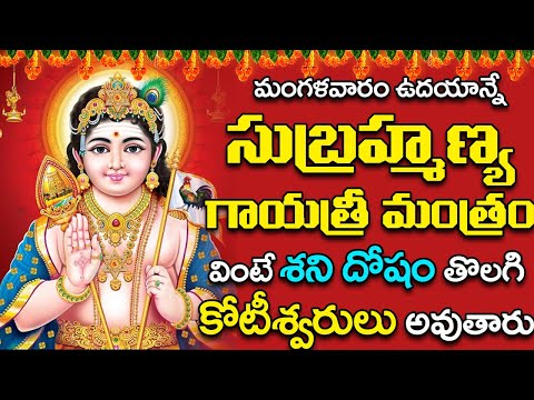 సుబ్రహ్మణ్య గాయత్రీ మంత్రం వింటే శని దోషం తొలగి కోటీశ్వరులు అవుతారు | Subrahmanya Gayatri Mantra