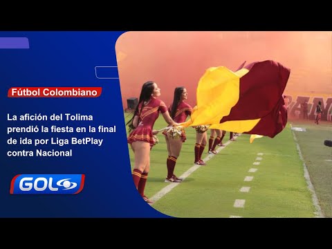 Hinchas del Tolima prendieron la fiesta en la final de ida por la Liga BetPlay contra Nacional