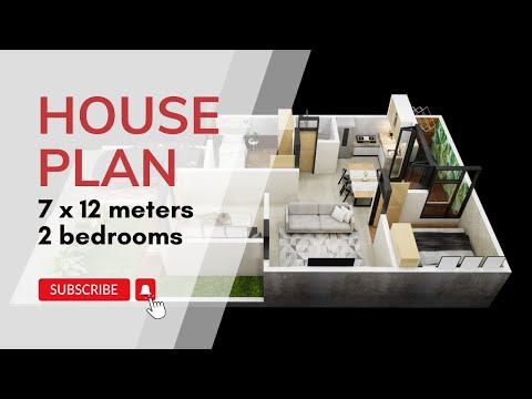 Desain Rumah 7x12 Meter | Ide Kreatif untuk 2 Kamar Tidur