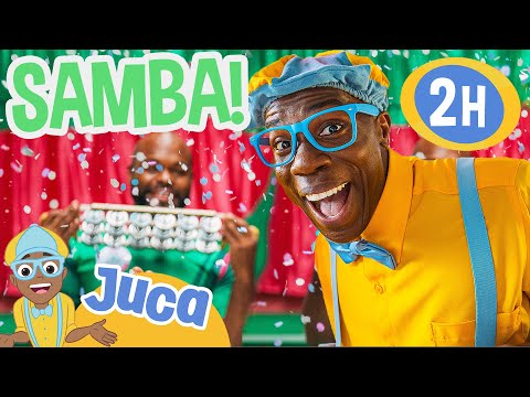 Juca Aprende a Dançar na Escola de Samba! | MARATONA DO JUCA! | Moonbug Kids em Português