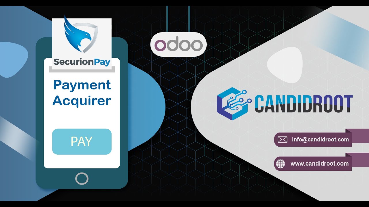 How to Use SecurionPay Payment Acquirer with Odoo V15 | CandidRoot | 10.05.2019

1. Introduce Odoo V15 and SecurionPay Payment Acquirer. SecurionPay is an Odoo module that works directly with the ...