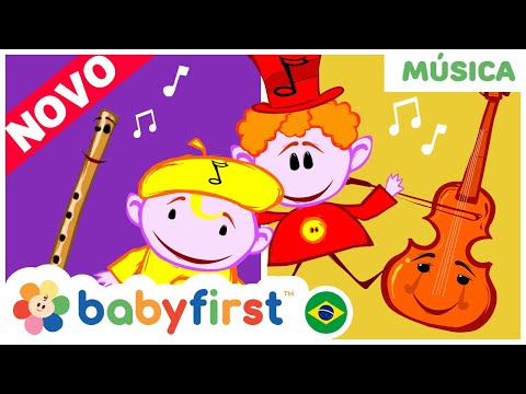 Os notekins | Aprender instrumentos musicais | Flauta | Violino e muito mais | BabyFirst Brasil