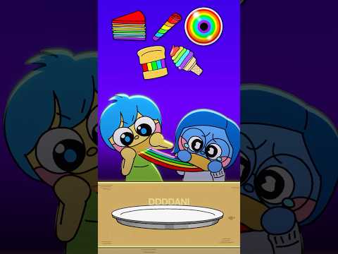 Rainbow Food Mukbang🌈 (Insideout2 animation) #shorts