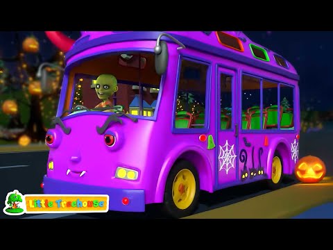 Rodas de Halloween no ônibus + Assustador Rimas e Desenhos Animados