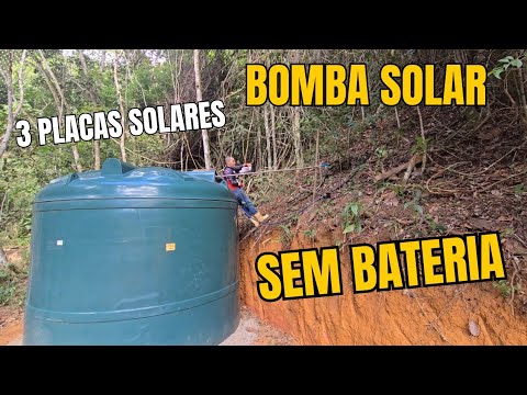 Bomba solar sem usar bateria  e com 3 placas de 550w