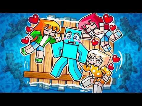 Atrapado en Una BALSA con Mis FANS LOCAS en Minecraft!