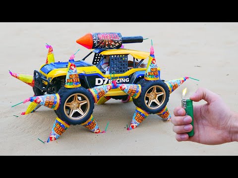 Experiment: Rc Truck and Fireworks 🔥
