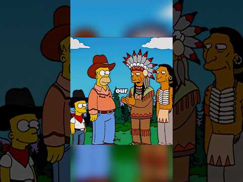 Homer Helps the Indians in an Epic Battle! 😱⚔️ #simpsons #shorts