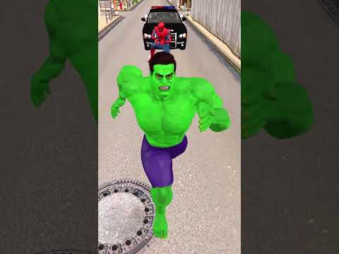 Dinosaur Chase Hulk | Spider-Man Help Hulk From Dinosaurs Attack #shorts #dinosaur
