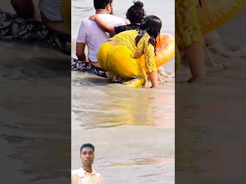 Sea Beach Swimming short video #beach #kuakataseabeach #travel