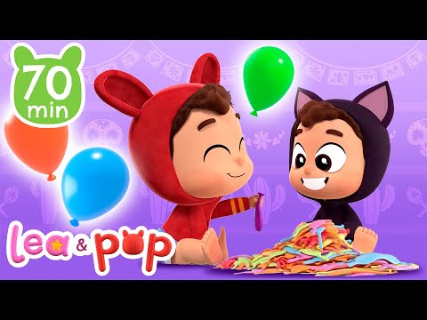 Aprenda cores com os balões do Pop e os pintinhos 🎈🐣 Vídeos educativos de Lea e Pop