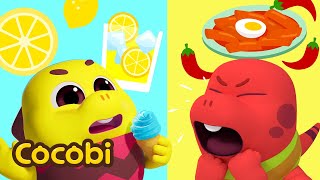 Yellow vs Red, Sour & Spicy!🌈 Learn Colors + More Fun Videos For Kids | Cocobi