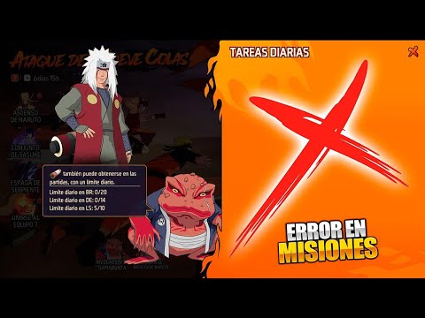 ERROR BUG MISIONES DIARIAS JIRAIYA TOKENS PERGAMINO DE FUEGO ¿SOLUCION?