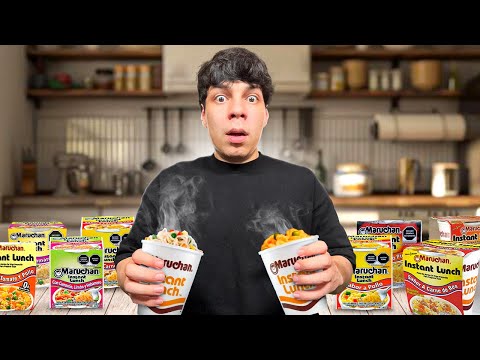 PROBANDO TODOS LOS SABORES DE MARUCHAN QUE EXISTEN - Yair17