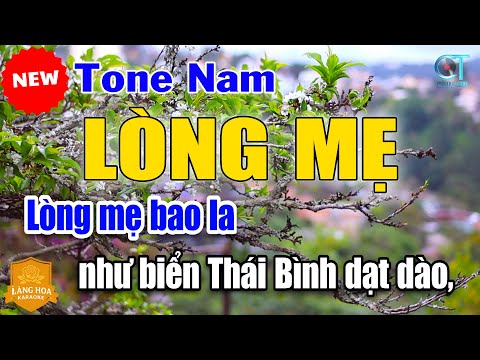 Lòng Mẹ Tone Nam – Karaoke Nhạc Sống | Làng Hoa Karaoke