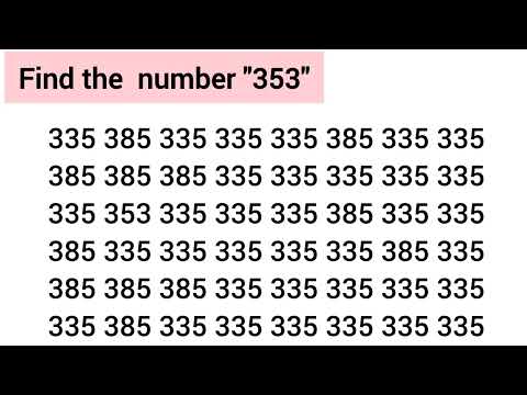 Find the number "353" within one minute.