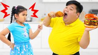 Suri and Uncle with Unhealthy Food_A Health Lesson for Kids