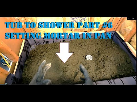 HOW TO DO A MORTAR PAN FOR SHOWER